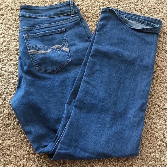 riders by lee mid rise straight leg jeans